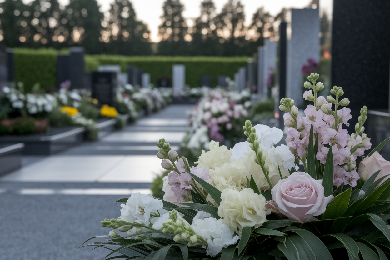 cimetiere-jardin-fleurs-arrangees-allee