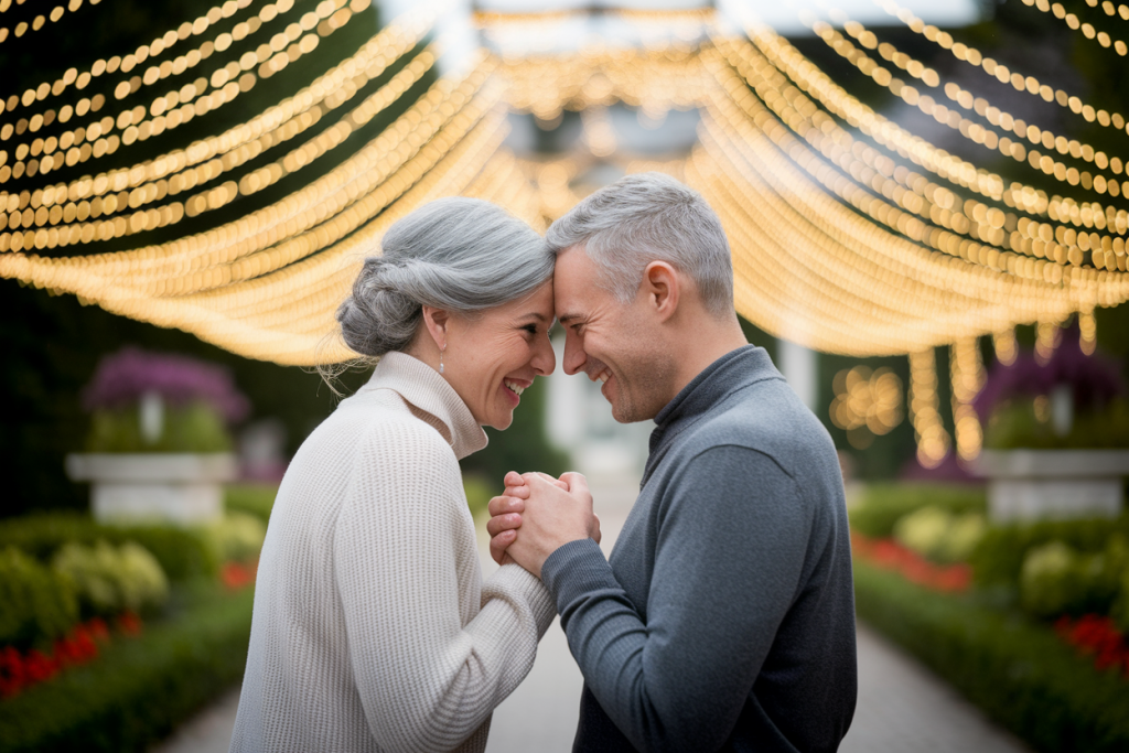 couple-cheveux-gris-mains-jardin-festif