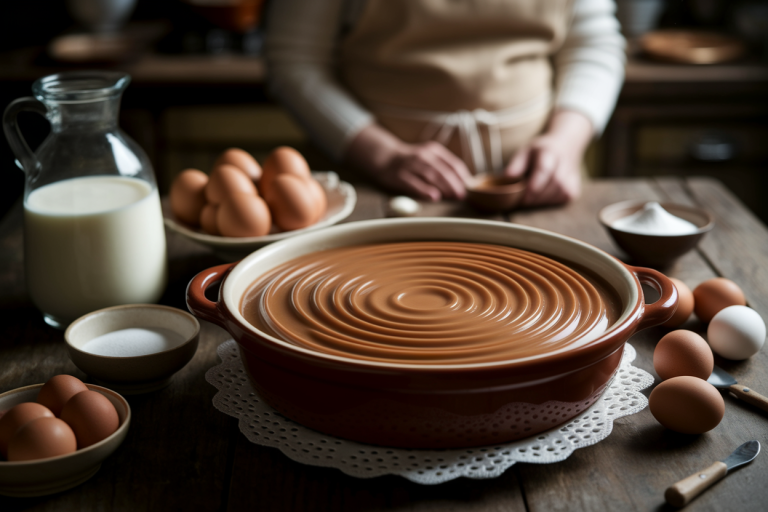 cuisine-rustique-dessert-caramel-personne-agee