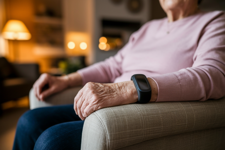 personne-agee-assise-salon-bracelet-alerte